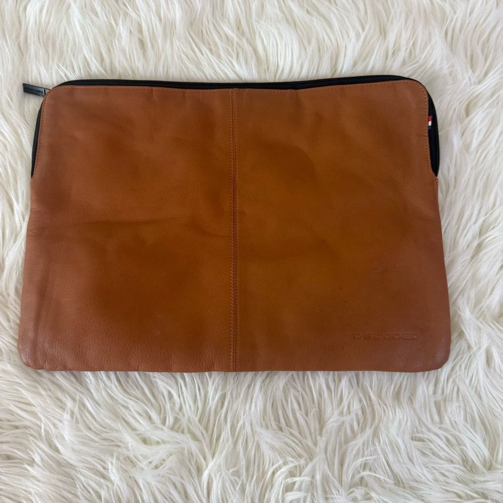 Decoded Brown Leather Laptop Sleeve